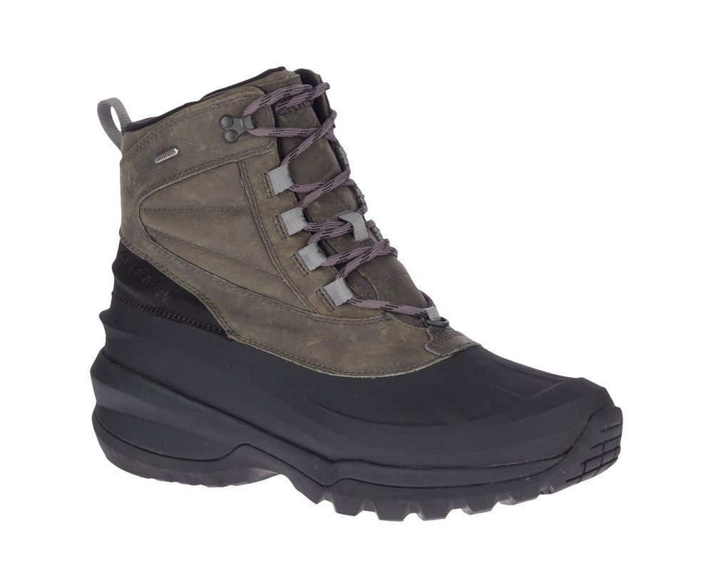Merrell Boots Grey/Black - Thermo Slush Mid Shell Waterproof - Mens 16WVMYAPS